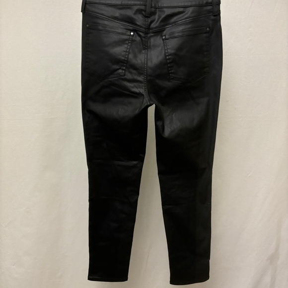 Chico’s 10 (1.5R) Coated Women’s Slim Jeans Black Faux Leather Stretch - Picture 6 of 11